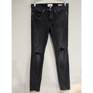 Frame L'Homme‎ Skinny Stretch Denim Jeans Men's 31 Black Distressed Streetwear